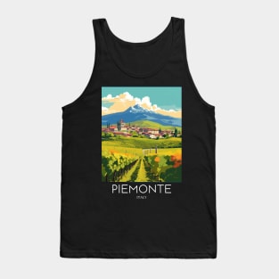 A Pop Art Travel Print of Piemonte - Italy Tank Top